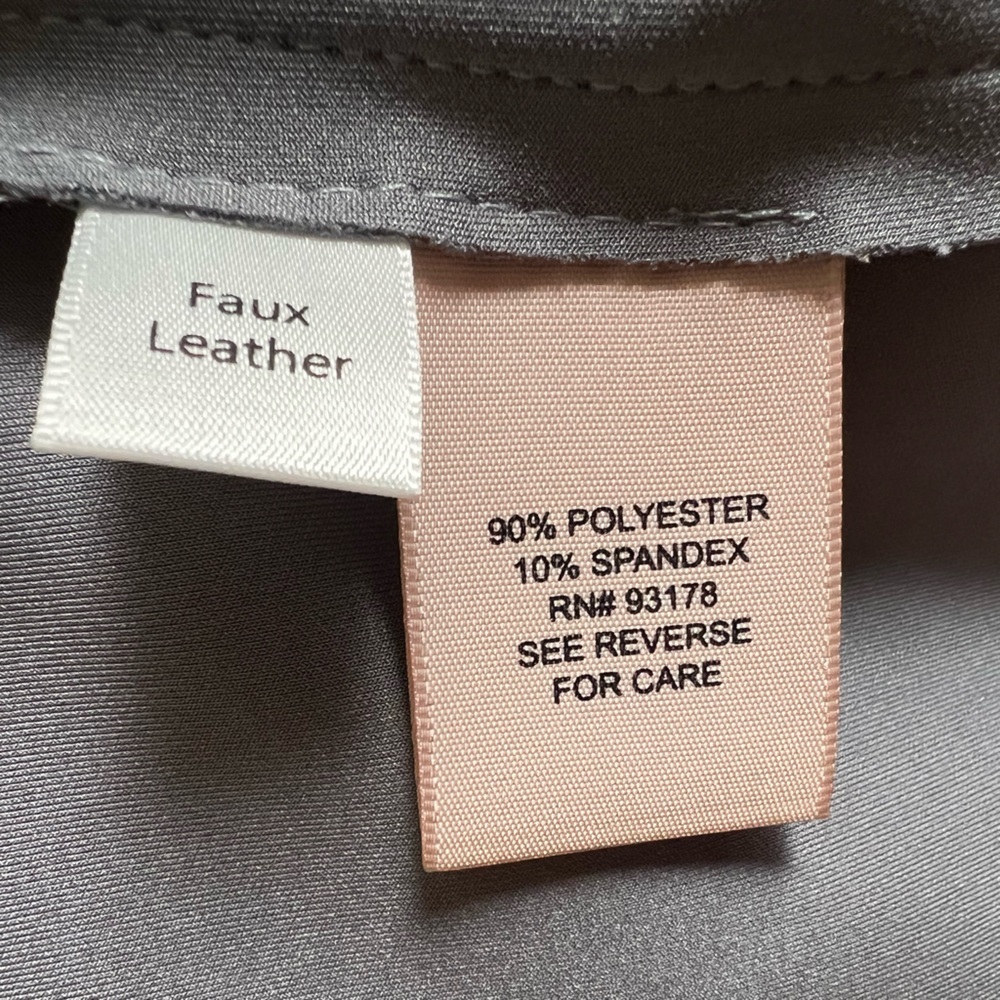 Philosophy Medium Grey Faux Leather Jacket - Picture 8 of 9
